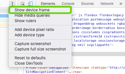 Laat Device Frame zien
